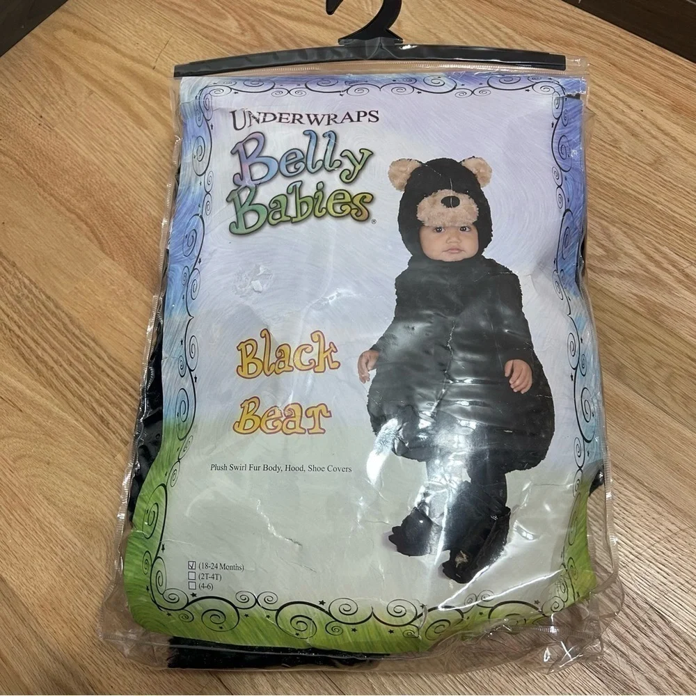 Underwraps Belly Babies Black Bear Kids Costume 18-24 mos Halloween